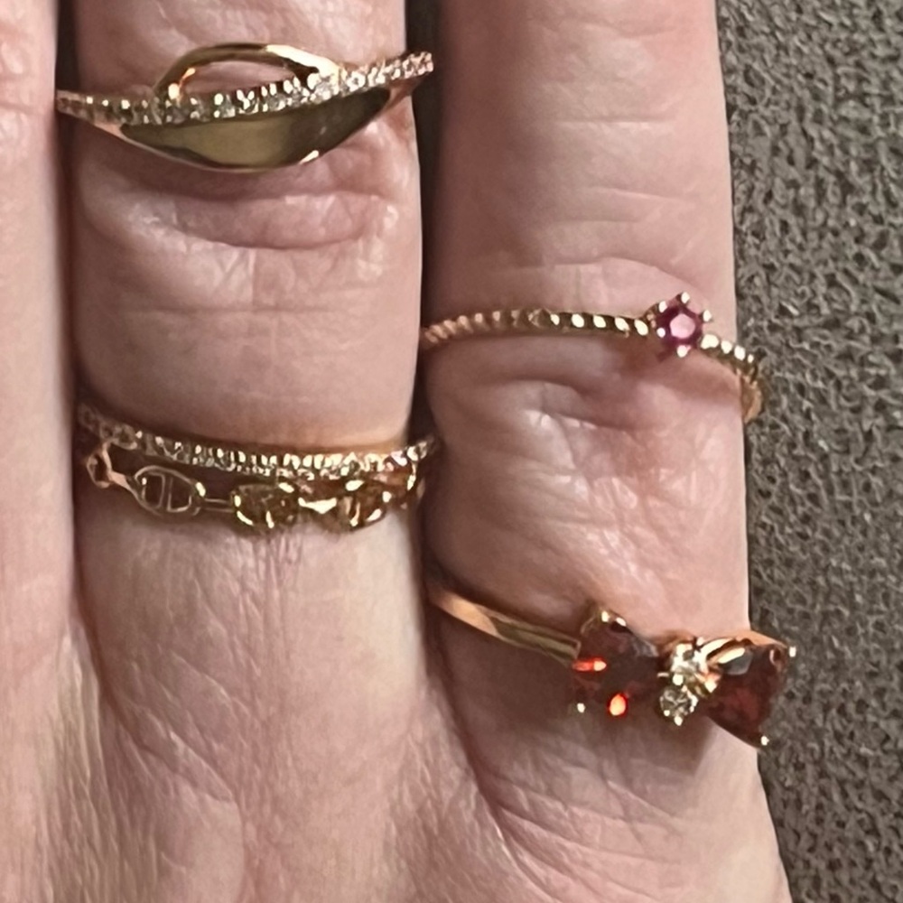 Pretty Bird Gold Plated Rings NEW! Pick One, Size 7